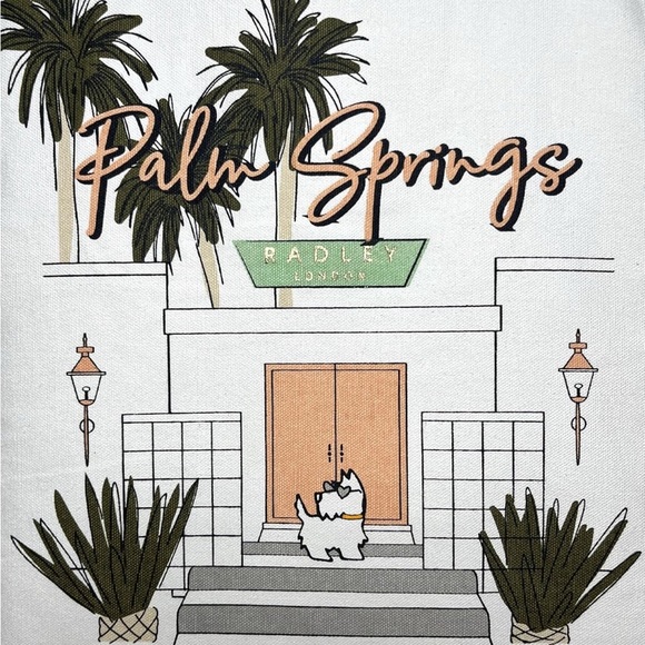 RADLEY London Palm Springs California Responsible Medium Canvas Tote Bag NWT - Picture 3 of 4